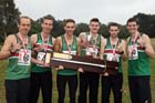Sale Harriers winners of the Senior Mens 6 Stage Road Relay, from left to right: Matt Bond, Anthony Ford, Charlie Hulson, Niall Brooks, Simon Horsfield and James Bailey at the ERRA Mens 6 and Womens 4 Stage Road Relays, Sutton Park, Birmingham Road Relays.